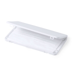 Étui porte-masque personnalisé en plastique blanc Compact couleur blanc