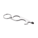 Porte-clés multifonction et anti-contact pour surface Multifunctional couleur argenté mat