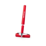 Stylo roller publicitaire coloré bon marché à encre bleue Pioneer couleur rouge deuxième vue