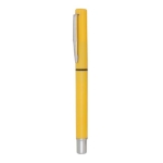 Roller publicitaire classique coloré avec capuchon à encre bleue Funny couleur jaune