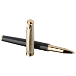 Stylo roller luxueux au capuchon doré et encre noire Roller Details couleur doré troisième vue