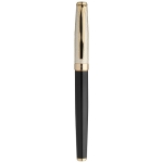 Stylo roller luxueux au capuchon doré et encre noire Roller Details couleur doré deuxième vue frontale