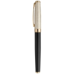 Stylo roller luxueux au capuchon doré et encre noire Roller Details couleur doré vue latérale