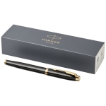 Stylo professionnel et fiable à encre noire Parker IM Elegant couleur doré deuxième vue frontale