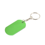 Porte-clés en forme de plaque militaire en aluminium Metallic couleur vert deuxième vue