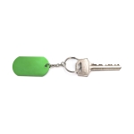 Porte-clés en forme de plaque militaire en aluminium Metallic couleur vert quatrième vue