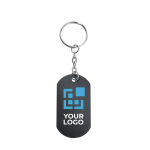 Porte-clés en forme de plaque militaire en aluminium Metallic vue principale