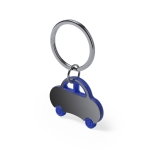 Porte-clés en acier en forme de voiture avec détail coloré Colored Car couleur bleu