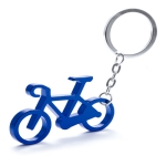 Porte-clés publicitaire en forme de vélo en aluminium Bicycle couleur bleu