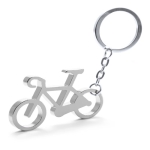 Porte-clés publicitaire en forme de vélo en aluminium Bicycle couleur argenté