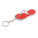 Porte-clés pour l'été en forme de tong avec corps en EVA Menorca couleur rouge