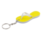 Porte-clés pour l'été en forme de tong avec corps en EVA Menorca couleur jaune