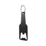 Porte-clés décapsuleur en aluminium en forme de bouteille Beer couleur noir