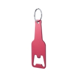 Porte-clés décapsuleur en aluminium en forme de bouteille Beer couleur rouge