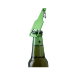 Porte-clés décapsuleur en aluminium en forme de bouteille Beer couleur vert deuxième vue
