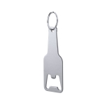 Porte-clés décapsuleur en aluminium en forme de bouteille Beer couleur argenté