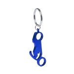 Porte-clés décapsuleur personnalisé en forme de moto Motorbike couleur bleu deuxième vue