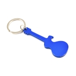Porte-clés décapsuleur coloré personnalisé en forme de guitare Guitar couleur bleu deuxième vue