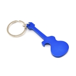 Porte-clés décapsuleur coloré personnalisé en forme de guitare Guitar couleur bleu troisième vue