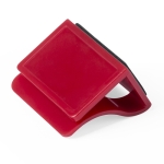 Cache webcam publicitaire au format clip avec nettoyeur d'écran Clip couleur rouge