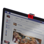 Cache webcam publicitaire au format clip avec nettoyeur d'écran Clip