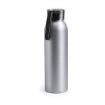 Gourde en aluminium argentée avec bouchon de sécurité 650 ml HyperFuel couleur noir première vue