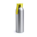 Gourde en aluminium argentée avec bouchon de sécurité 650 ml HyperFuel couleur jaune première vue