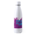 Gourde inox personnalisée 700 ml Inox Cork couleur blanc deuxième vue