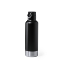Gourde inox avec couvercle en bambou et poignée 540 ml Clip Neck couleur noir première vue
