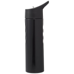 Gourde sportive en acier avec embout et design ergonomique 750 ml Fit couleur noir vue latérale