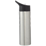 Gourde sportive en acier avec embout et design ergonomique 750 ml Fit couleur argenté deuxième vue latérale