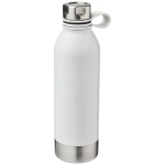 Grande gourde en acier coloré avec poignée en silicone 740 ml Marathon couleur blanc deuxième vue frontale