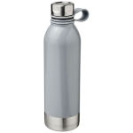 Grande gourde en acier coloré avec poignée en silicone 740 ml Marathon couleur gris deuxième vue frontale
