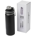 Bouteille de sport acier avec poignée et embout 590 ml Avenue Sport couleur noir deuxième vue frontale