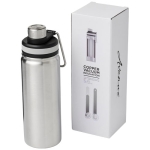 Bouteille de sport acier avec poignée et embout 590 ml Avenue Sport couleur argenté deuxième vue frontale