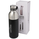 Bouteille personnalisée en acier bicolore 590 ml Avenue Iconic couleur noir vue avec impression sérigraphique