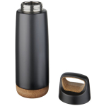Gourde thermos en acier avec base en liège 600 ml Avenue Cork Antislip couleur noir deuxième vue