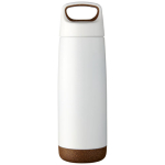 Gourde thermos en acier avec base en liège 600 ml Avenue Cork Antislip couleur blanc deuxième vue frontale