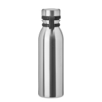 Gourde isotherme personnalisée en inox antifuites 600 ml Peak couleur argenté mat troisième vue