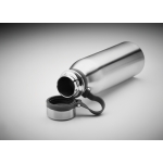 Gourde isotherme personnalisée en inox antifuites 600 ml Peak couleur argenté mat cinquième vue photographique