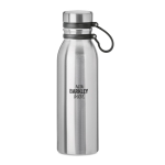 Gourde isotherme personnalisée en inox antifuites 600 ml Peak couleur argenté mat vue principale