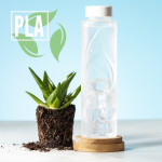 Gourde personnalisée blanche 100% compostable 830 ml Eco-friendly troisième vue