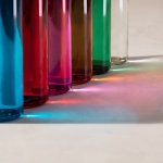 Gourde en verre abordable aux couleurs vives 500 ml Crystal Water couleur bleu sixième vue