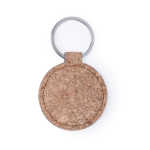 Porte-clés rond en liège économique avec gravure laser Eco Round couleur naturel deuxième vue