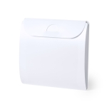 Grand porte-masque en plastique blanc à personnaliser Folder couleur blanc première vue