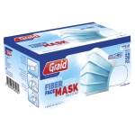 Boîte de 50 masques jetables de type IIR à 3 couches sans marquage couleur bleu ciel
