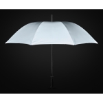 Parapluies personnalisés en polyester réfléchissant Ø103 Bright Night couleur argenté mat deuxième vue photographique