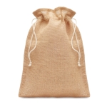 Sac cadeau moyen personnalisable en jute 25x32cm Jute Medium couleur beige