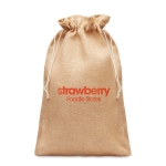 Grand sac en jute avec fermeture par cordon 30x47cm Jute Large couleur beige vue principale