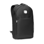 Sac à dos d'entreprise avec lumière COB fabriqués en RPET Light couleur noir troisième vue